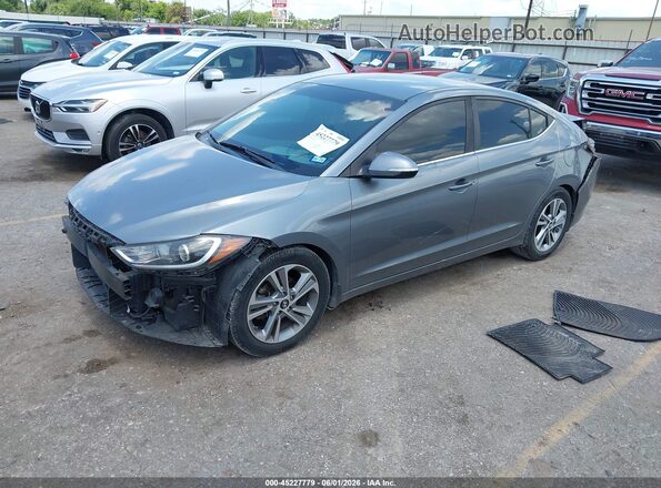 KMHD84LF8JU448929 2018 HYUNDAI ELANTRA Gray Przód lewy