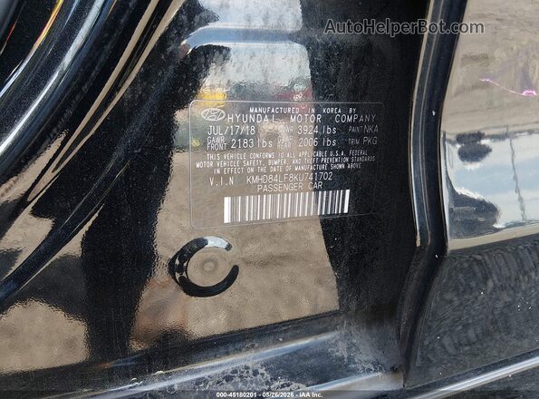 KMHD84LF8KU741702 2019 HYUNDAI ELANTRA Black Widok komory silnika