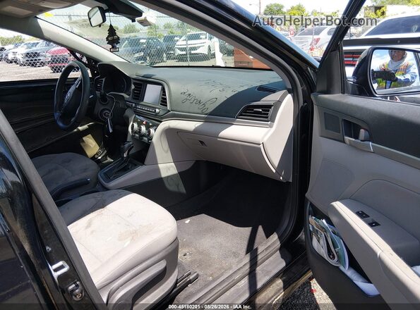 KMHD84LF8KU741702 2019 HYUNDAI ELANTRA Black Widok wnętrza z przodu