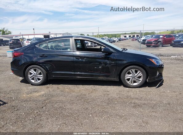 KMHD84LF8KU741702 2019 HYUNDAI ELANTRA Black Widok wnętrza z tyłu