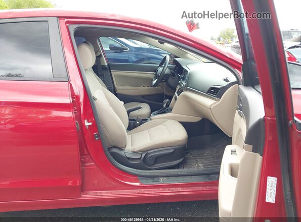 KMHD84LF9LU995078 2020 HYUNDAI ELANTRA Red Front interior view