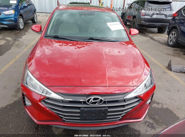 KMHD84LF9LU995078 2020 HYUNDAI ELANTRA Red Instrument cluster view