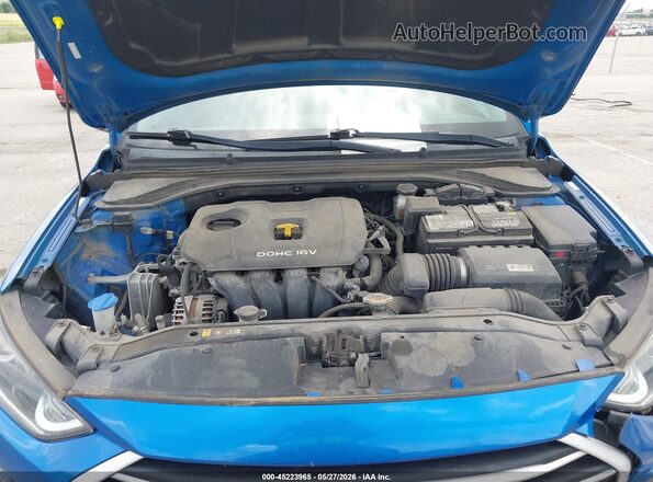 KMHD84LFXJU451332 2018 HYUNDAI ELANTRA Синий Вид сзади