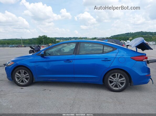 KMHD84LFXJU451332 2018 HYUNDAI ELANTRA Синий Панорамный вид салона 360°