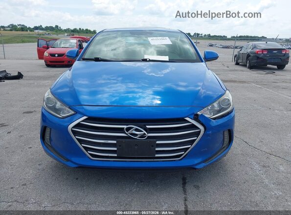 KMHD84LFXJU451332 2018 HYUNDAI ELANTRA Синий Вид щитка приборов