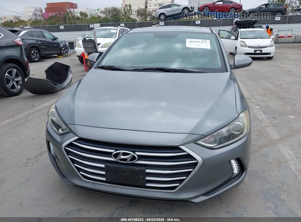 KMHD84LFXJU588089 2018 HYUNDAI ELANTRA Gray Instrument cluster view