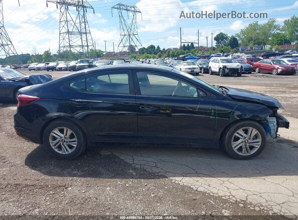 KMHD84LFXKU784910 2019 HYUNDAI ELANTRA Black Widok wnętrza z tyłu
