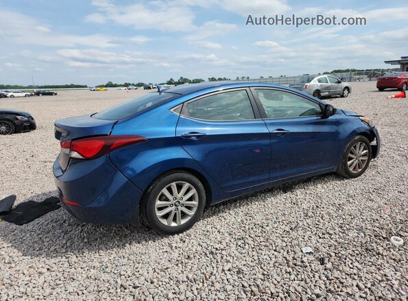 KMHDH4AE0GU490143 2016 HYUNDAI ELANTRA Blue 