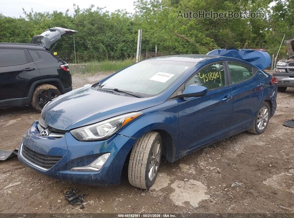 KMHDH4AE0GU503618 2016 HYUNDAI ELANTRA Blue Przód lewy