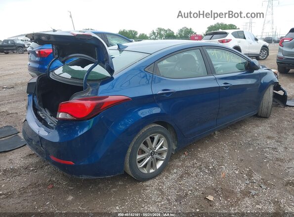 KMHDH4AE0GU503618 2016 HYUNDAI ELANTRA Blue Tył prawy