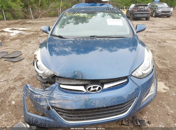 KMHDH4AE0GU503618 2016 HYUNDAI ELANTRA Blue Widok zestawu wskaźników
