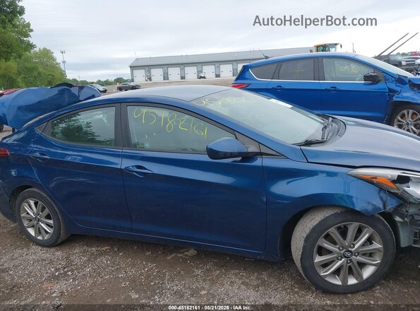 KMHDH4AE0GU503618 2016 HYUNDAI ELANTRA Blue Widok wnętrza z tyłu