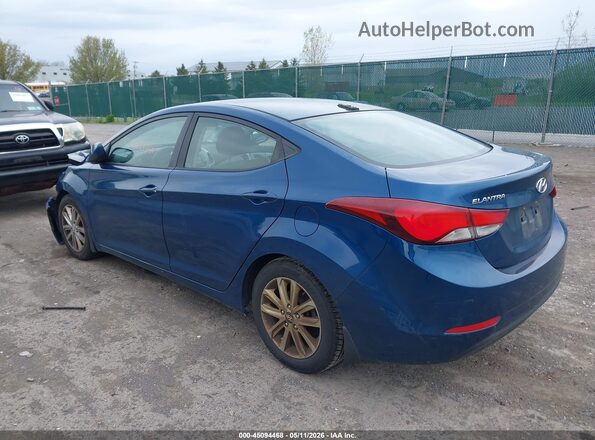 KMHDH4AE0GU586774 2016 HYUNDAI ELANTRA Blue Trasero izquierdo