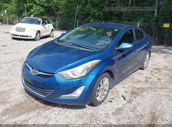 KMHDH4AE1GU502235 2016 HYUNDAI ELANTRA Синий Передняя левая четверть
