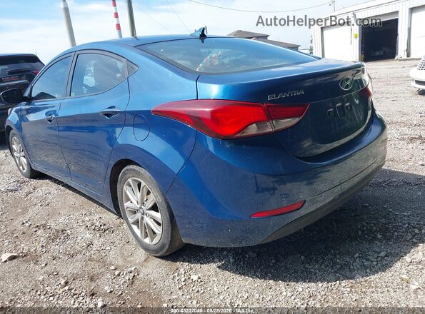 KMHDH4AE1GU502235 2016 HYUNDAI ELANTRA Синий Задняя левая четверть