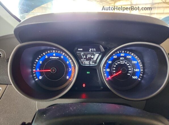 KMHDH4AE4GU569864 2016 HYUNDAI ELANTRA Blue Instrument cluster view