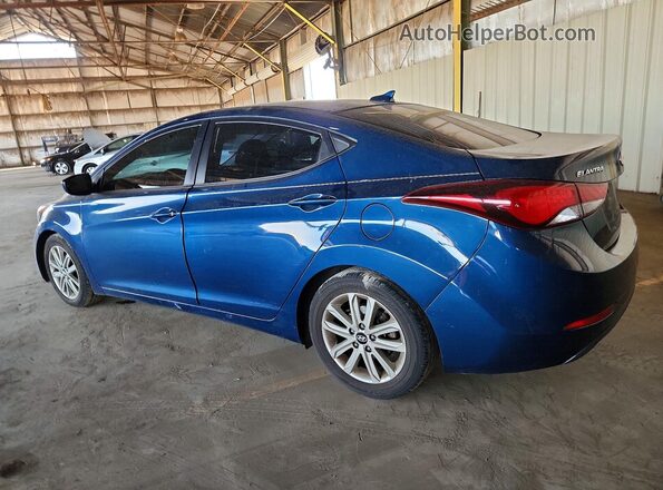 KMHDH4AE4GU569864 2016 HYUNDAI ELANTRA Blue Rear left