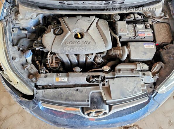 KMHDH4AE4GU569864 2016 HYUNDAI ELANTRA Blue Rear interior view