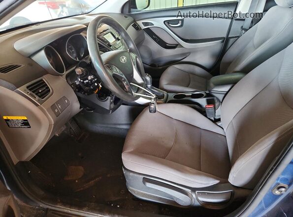 KMHDH4AE4GU569864 2016 HYUNDAI ELANTRA Blue Front interior view