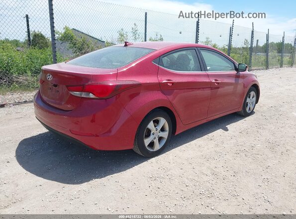 KMHDH4AE6GU600905 2016 HYUNDAI ELANTRA Красный Задняя правая четверть