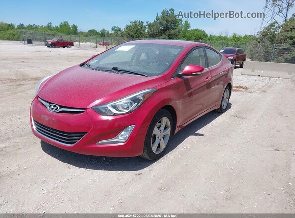 KMHDH4AE6GU600905 2016 HYUNDAI ELANTRA Красный Передняя левая четверть