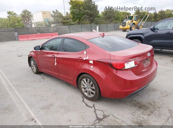 KMHDH4AE6GU601410 2016 HYUNDAI ELANTRA Burgundy Rear left
