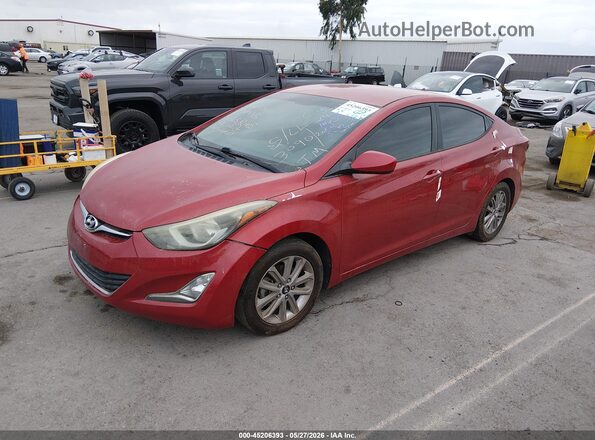 KMHDH4AE6GU601410 2016 HYUNDAI ELANTRA Burgundy Front left