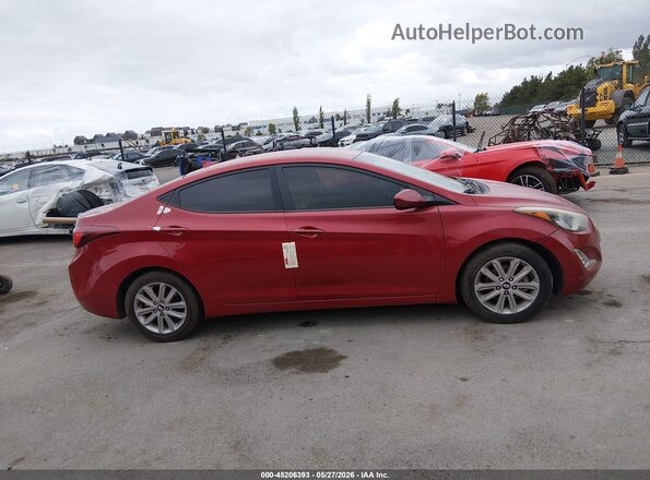 KMHDH4AE6GU601410 2016 HYUNDAI ELANTRA Burgundy Rear interior view