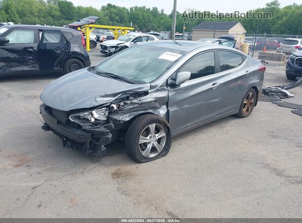 KMHDH4AE7GU603909 2016 HYUNDAI ELANTRA Gray Front left