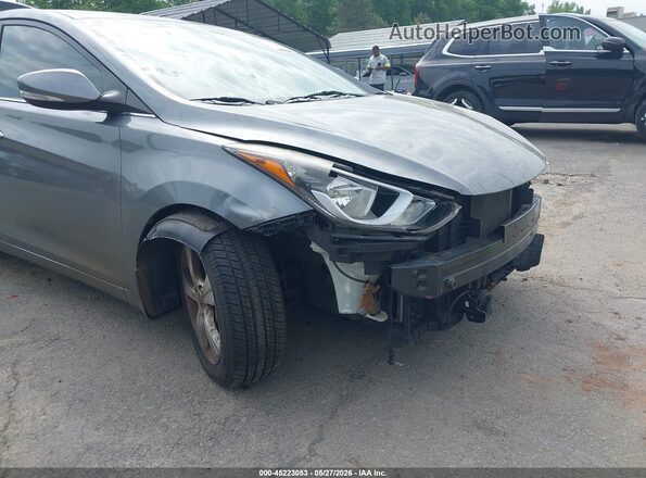 KMHDH4AE7GU603909 2016 HYUNDAI ELANTRA Gray Front view