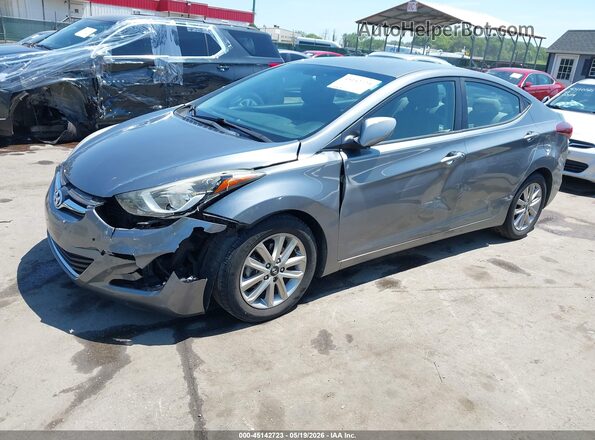 KMHDH4AE8GU623571 2016 HYUNDAI ELANTRA Gray 