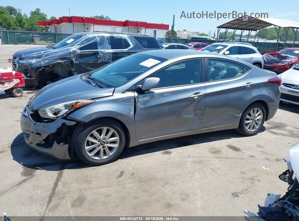 KMHDH4AE8GU623571 2016 HYUNDAI ELANTRA Gray 