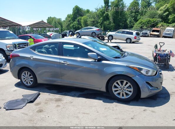 KMHDH4AE8GU623571 2016 HYUNDAI ELANTRA Gray 