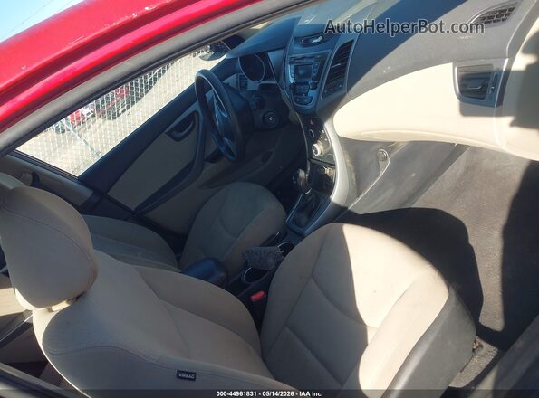 KMHDH4AE9GU482929 2016 HYUNDAI ELANTRA Red Вид салону спереду