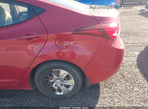 KMHDH4AE9GU482929 2016 HYUNDAI ELANTRA Red Вид щитка приладів
