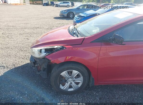 KMHDH4AE9GU482929 2016 HYUNDAI ELANTRA Red Вид панелі приладів