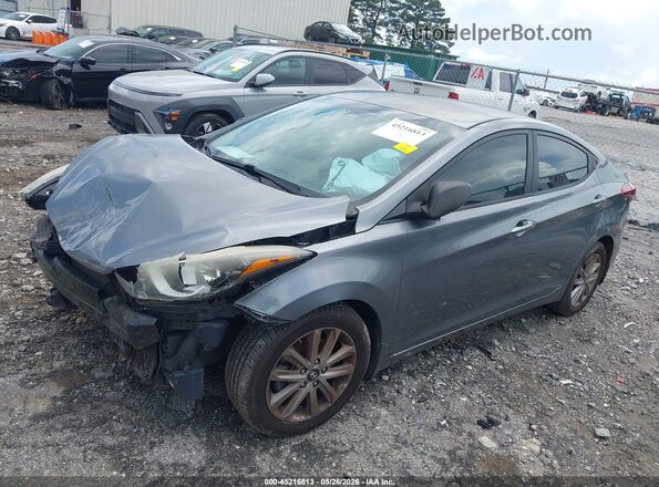 KMHDH4AE9GU623711 2016 HYUNDAI ELANTRA Gray Vista tres cuartos delantera izquierda
