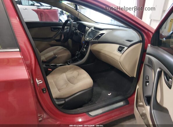 KMHDH4AH8GU488246 2016 HYUNDAI ELANTRA Red Vista interior delantera