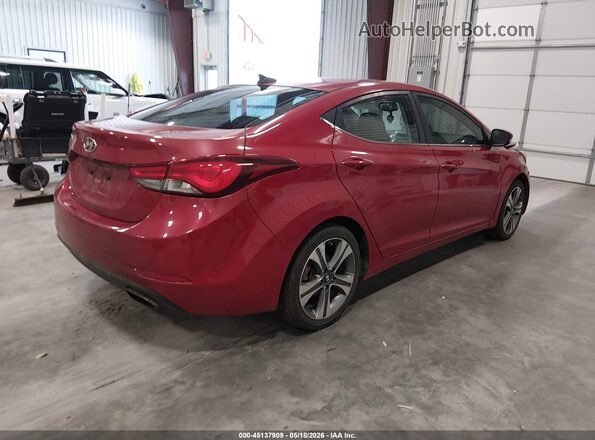 KMHDH4AH8GU488246 2016 HYUNDAI ELANTRA Red Trasero derecho