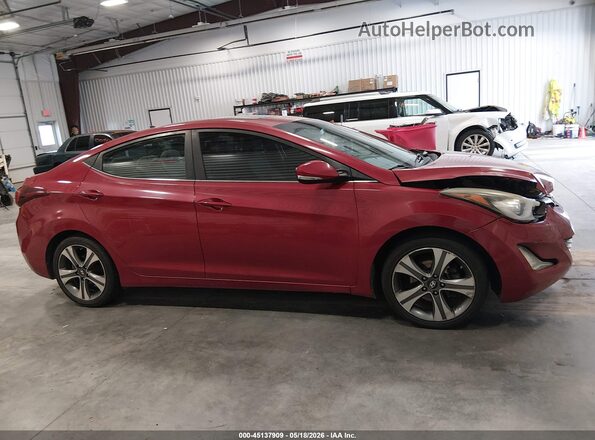 KMHDH4AH8GU488246 2016 HYUNDAI ELANTRA Red Vista interior trasera