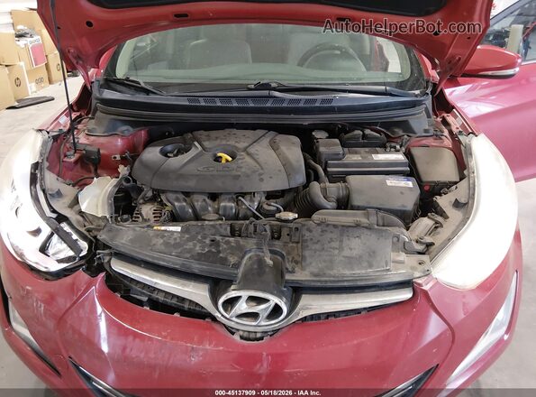 KMHDH4AH8GU488246 2016 HYUNDAI ELANTRA Red Vista trasera