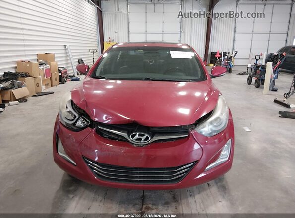 KMHDH4AH8GU488246 2016 HYUNDAI ELANTRA Red Vista del cuadro de instrumentos