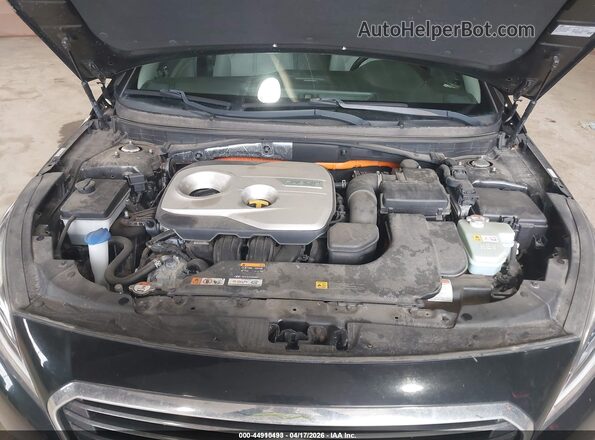 KMHE14L20HA066752 2017 HYUNDAI SONATA PLUG-IN HYBRID Black Widok z tyłu