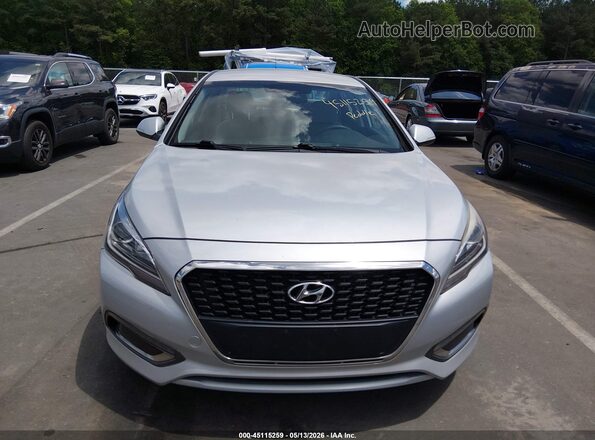 KMHE24L14HA059145 2017 HYUNDAI SONATA HYBRID Silver Вид щитка приладів
