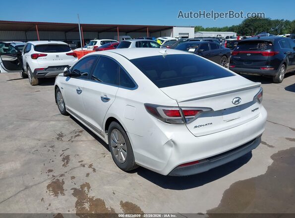 KMHE24L17GA012755 2016 HYUNDAI SONATA HYBRID Белый Задняя левая четверть