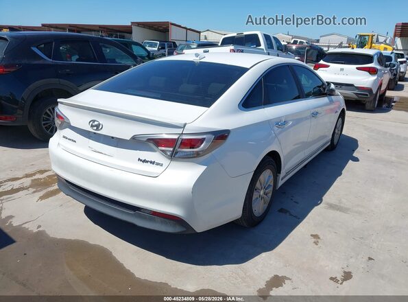 KMHE24L17GA012755 2016 HYUNDAI SONATA HYBRID Белый Задняя правая четверть