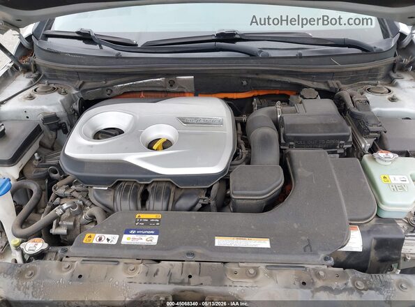 KMHE24L18GA025787 2016 HYUNDAI SONATA HYBRID Silver Widok z tyłu