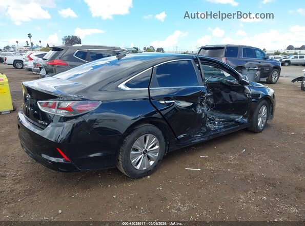 KMHE24L39JA083660 2018 HYUNDAI SONATA HYBRID Black Tył prawy