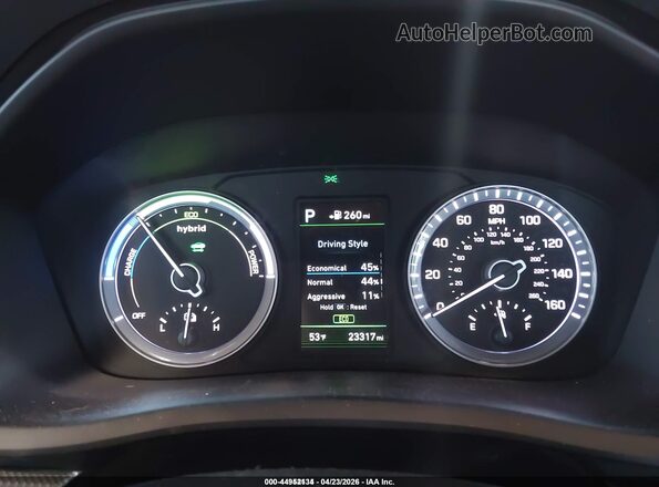 KMHE24L3XJA083358 2018 HYUNDAI SONATA HYBRID Синий 