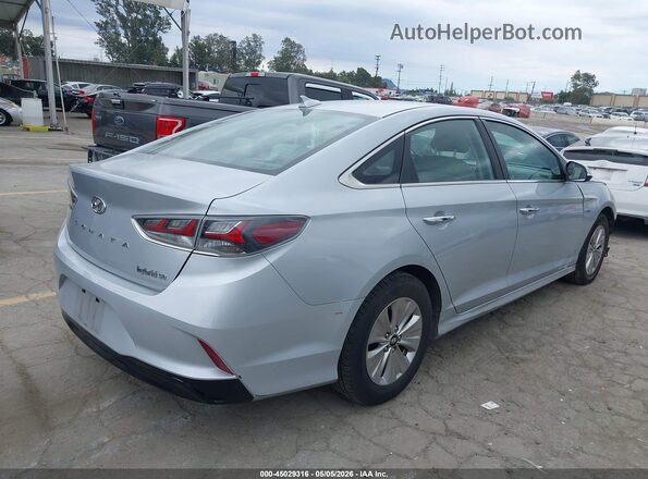 KMHE24L3XKA091056 2019 HYUNDAI SONATA HYBRID Silver უკანა მარჯვენა